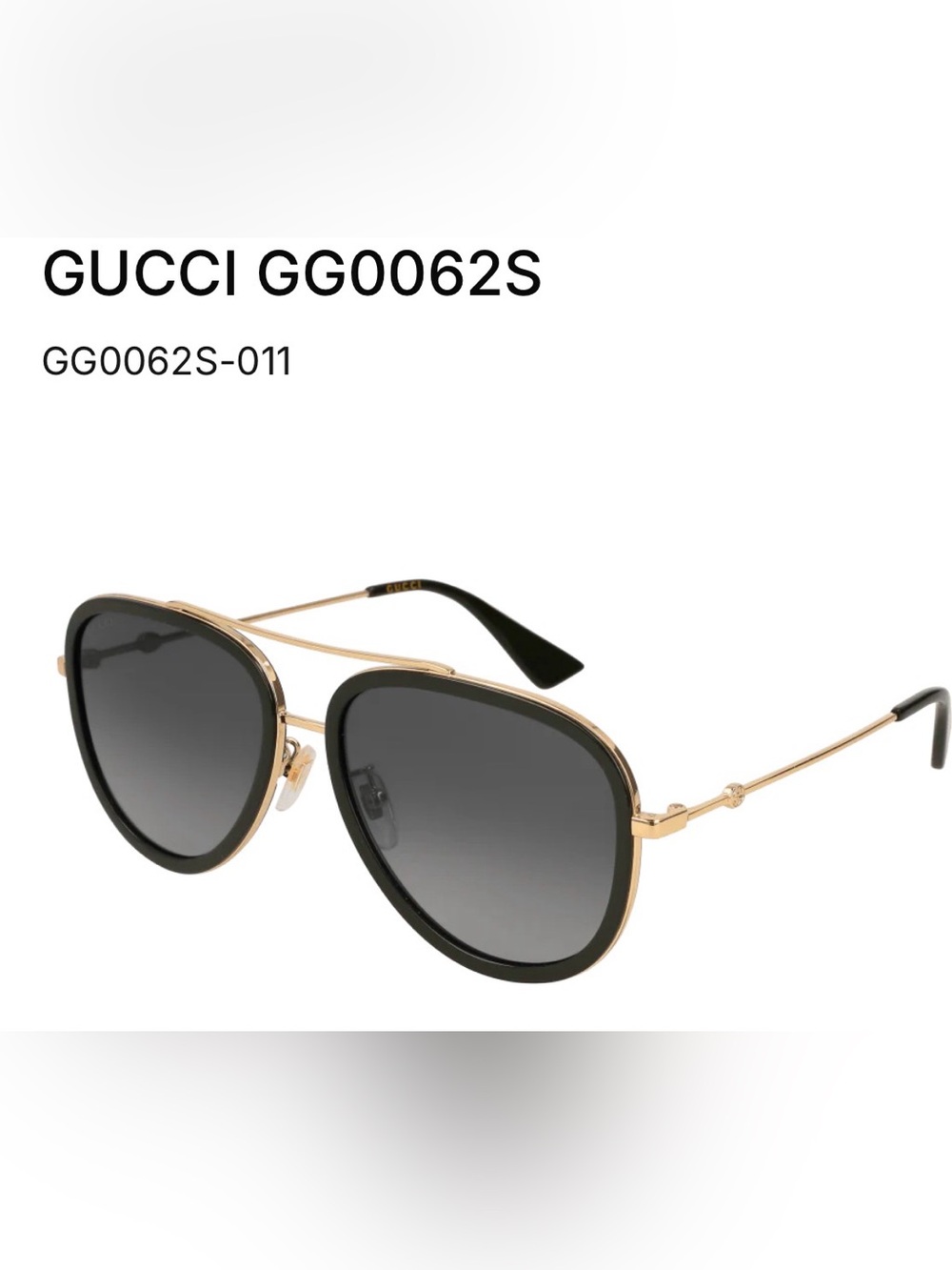 New in Box Gucci GG0062s Aviators with case - Picture 2 of 15